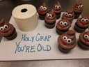 Crap You're Old Cake with 4" Cake